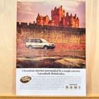 1998 Land Rover White Suv British Castle Vintage Print Ad Auto Advert Art