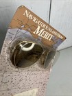Vintage Merit Aviator Sunglasses Golden Metal Frame W Brown Glass Lenses New Nos