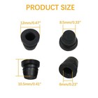 18pcs Black Brake Dust Cover  Rubber Stem 0 31 Inches  