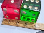 Pair Vintage Collectible 2  Large Cherry Red Bakelite Dice 326 Grams