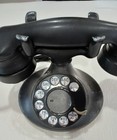 Vintage Western Electric Rotary Cradle Phone   Black   557b   D1   E1   Usa