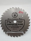 Vintage Hand Painted Circular Saw Blade Winter Barn Folk Art Omaha Tools 7 25 