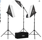 Fovitec 3-light Fluorescent Studio Lighting Kit W  Boom Arm  20 x28  Softboxes