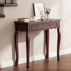 Walnut Entryway Table With 1 Drawer Console Table For Entryway Entrance Table   