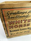 Vintage White Horse Scotch Whiskey Wooden Box Crate Boston Ma