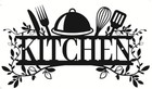 Jasscare Metal Kitchen Wall Decor - Rustic Black Word Art Metal Sign  