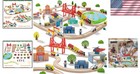 Complete 110pcs Wooden Train Set  Compatible With Major Brands  Safe   Fun
