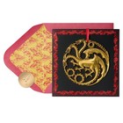 Game Of Thrones Christmas Ornament With Blank Card  targaryen Sigil 