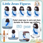 Ilhsty 50 Pcs Little Jesus Figures    rubber Mini 1 4 Inches  Blue 