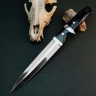 12 8  D2 Dagger Knife Full Tang Resin Handle Fixed Blade Leather Sheath