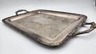 Vintage Silver Plated Victorian Rose  Serving Plate Tray Platter Wm Rogers