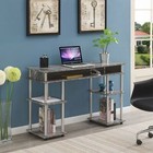 Gray Grey Marble Wooden Metal Student Desk Writing Table Laptop Computer Storage
