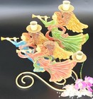 Vintage Angel Candelabra - Multicolor- Herald Angels- 3 Angels