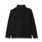 Lands  End Kids Anyweather Fleece Snap Neck Pullover 5-6  Black light Black