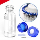100 Pcs 2ml 9-425 Hplc Autosampler Vials 9mm Screw Caps White Silicone Blue Ptfe