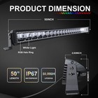 50inch 288w Rgb Led Work Light Bar Spot Flood Combo Offroad Lamp Suv Pickup