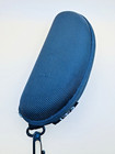 Jos Black Hard Shell Eyeglasses Sunglasses Case Zipper Clip Cleaning Cloth