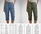 Uk Ladies Cropped Three Quarter Capri Trousers Womens Casual Cargo Combat Shorts
