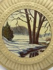 Decorative Chimney Flue Stove Pipe Hole Metal Cover Winter Trees Landscape 8 