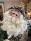 Primitive Christmas Brown Coat Santa Claus 19    Tall