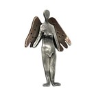 Vintage antique Sterling Silver   Copper Angel Lapel Pin 1 25   