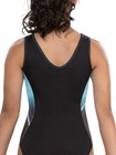 New Gk Elite Leotard Gymnastics Glitz   Glam Tank Blue   Black Sparkle Look  Cm