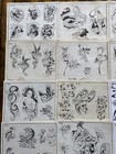 33 Vintage 70s 80s Spaulding   Rogers Tattoo Flash Sheets Dragon Snake Reaper