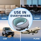 Neck Pillow Airplane    2025 Updated  100  Memory Foam Travel Light Gray 