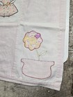 Vintage Sunbonnet Sue Crewel Embroidered Baby Crib Blanket Quilt 35 X 27 