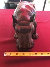 Vintage Hippo Metal Figure Statue  6 5    Tall
