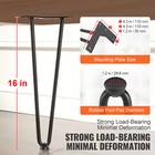 16  Metal Hairpin Legs Heavy Duty Coffee Table Leg Modern Black Solid Metal
