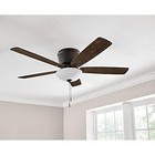 Melrose 52 In  Indoor Led Hugger Bronze Dry Rated Ceiling Fan With Light Kit And
