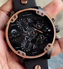 Diesel Mr Daddy 2 0 Dz7400 Black Copper Leather Mens Chronograph Watch 57mm