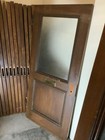 1900 Historic Antique Oak Panel Door 38  X 84  With Glazed Glass Panel Lot Of 10