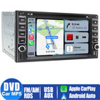 Car Stereo 6 2  Double Din Cd Dvd Carplay Gps Navi Fm Am Radio Usb Aux Bluetooth