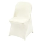 Vevor 50pcs White Stretch Folding Chair Covers For Wedding Party Dining
