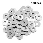 100pcs M6 Stainless Steel Flat Washers 16mm Od 6mm Id 1 5mm Thick
