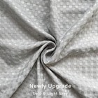 Miye Pleated Waffle Weave Bed Skirt  Tailored Dust Ruffle 18 Inch Drop Easy F   