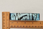 Fused Silver  Black Handcrafted Dichroic Glass Genuine French Hair Barrette