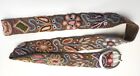 Belt Floral Ivory Colorful  Peruvian Wool Embroidered Belts Size M
