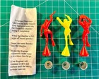 1950 s Vintage 3 Frogmen Kelloggs Cereal Baking Soda Premiums  Large 4  Versions