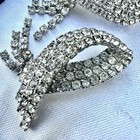 Vintage Musi Crystal Rhinestone Shoe Clips Tassel Dangle Sparkle Statement Pair