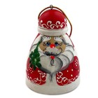 Santa Claus Ornament Christmas Wooden Hand Painted Handmade Russian Santa W Tree