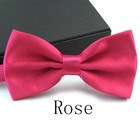 Mens Bowtie Pretied Adjustable Necktie Solid Color Formal Wedding Party Tuxedo
