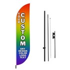 Personalized Custom Feather Swooper Flag 11 5x2 5 Ft Outdoor Banner Sign