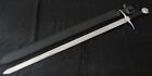 42    Medieval Sword Dark Prince Double Edge Sharp Battle Ready Sheath 33    Blade