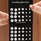 12 Pairs Of Luxurious Simple Shiny And Caring Zirconia Decorative Earrings Are