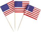 100 Pack Usa American Flag Us Toothpick Flags Cocktail Picks Mini Cupcake Topper