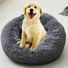 Pet Dog Cat Bed Donut Plush Fluffy Soft Warm Calming Cushion Sleeping Mat
