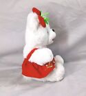 2007 Dan Dee Snowflake 12  Christmas White Teddy Bear Stuffed Plush  Animal Toy